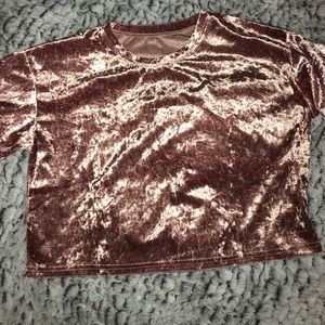 Velvet crop top